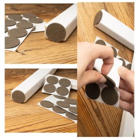 Resim Hamadex Yapışkanlı Yuvarlak Keçe 24 mm – 33 Adet – Siyah, Gri, Beyaz, Kahve Renk – Mobilya Zemin Koruyucu Keçe 