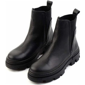 Resim Siyah Hakiki Deri Kadın Bot & Bootie K02179200603 Siyah 
