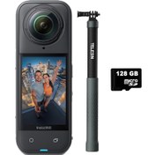 Resim Insta360 X5 İnvisible 120cm Carbon Selfie Stick Bundle (128GB Hafıza Kartı Dahil) 