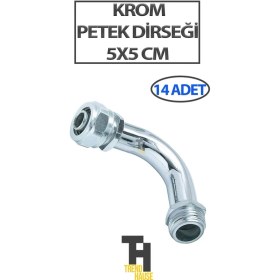 Resim Petek Dirseği Krom 5x5 (14 Adet) 