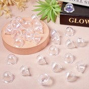 Resim 50 Adet 24x15mm Akrilik Çan Kapağı, Sparkling Toz ile, DIY Mücevher Yapımı için Mükemmel - 2.8mm Delikler 