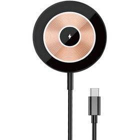 Resim Wiwu Wi-W007 15W Hızlı Şarj Özellikli M-safe PD Wireless Şarj Aleti - Gri 
