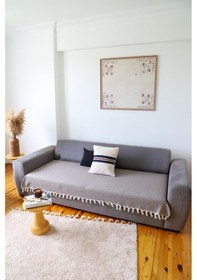 Resim Yıldız Kahverengi Oturma Yerini Kapatan Koltuk, Çekyat, Kanepe Örtüsü/ Şalı 115x200 Cm Kahverengi 