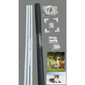 Resim 17X25KEDİ Teli Kapı Sinekliği Söktak Demonte Beyaz 