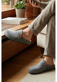 Resim Buratti Keçe Kışlık Ev Erkek Terlik 6711004 Füme 