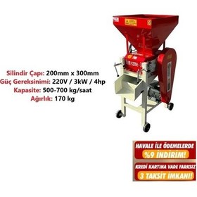 Resim Tarım Garaj Elektrikli Yem Ezme Makinası 30 Luk 4 Hp 