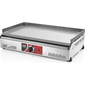 Resim Miletto M70 70 cm Elektrikli Sanayi Tipi Sac Pleyt Izgara Barbekü 