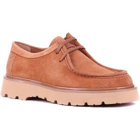 Resim Shoetle - Hakiki Süet Deri Taba Rengi Günlük Erkek Ayakkabı - 666-10-114-1461 Taba 