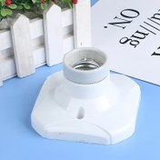 Resim 1 adet Beyaz E27 Seramik Kare LED Ampul Tabanı - Alev Geciktirici, Vidalı Bakalit Kaplama, Endüstriyel ve Yüksek Sıcaklık Uygulamaları için 6A Aydınlatma Aksesuarı (Ampul Dahil Değildir), Ev Aydınlatması Tabanı | Güvenli Ampul Tutucu | Alev Geciktirici Malzeme 
