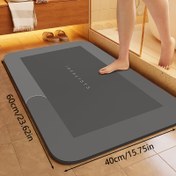 Resim Popüler Seçim] Ultra Emici Hızlı Kuruyan Banyo Paspası - Yumuşak, Kaymaz Diatom Çamuru Tasarımı Duş, Küvet & Kapı İçin - Hipoalerjenik Polyester, Mükemmel Ev Dekor Aksesuarı 