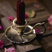 Resim 1 Adet Antika Bronz Metal Kabartmalı Mumluk - Romantik Akşam Yemekleri, Noel, Şükran Günü ve Eid için Vintage Esintili Cilalı Demir Masa Dekoru - Ev & Bayram Kutlaması Merkez Parçası (Mumlar Dahil Değildir), Mum Tutucu Dekor, Festivallere Özel Aksesuar, Sofistike Sofra Takımı, Detaylı Tasarım İşçiliği 