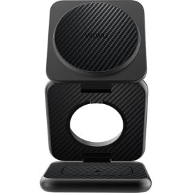 Resim Wiwu WI-W035 3 In 1 Magnetik Hızlı Şarj Özellikli Aramid Fiber Kablosuz Şarj Standı 15W Siyah 