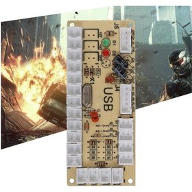 Resim Xindoker Pc Ve Raspberry Pi İçin Usb Arcade Oyun Kontrolörü 822a - Siyah Usb Ana Kartlı Oyun Makinesi Enkoder 