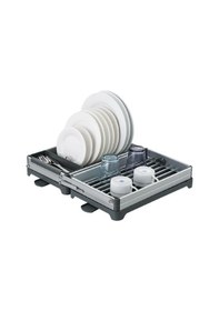 Resim Primanova Candia Katlanabilir İki Katlı Alüminyum Bulaşıklık D146 Gri 