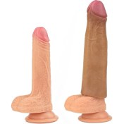 Resim Vavelya Med Nature Extender 5,5 cm Dolgulu Premium Melez Silikon Penis Kılıfı 