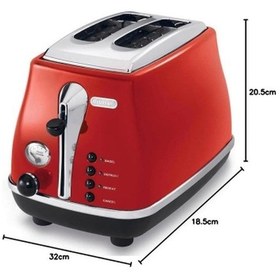 Resim Delonghi CTO2003.R Icona Ekmek Kızartma Makinesi (Teşhir & Outlet) 