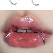 Resim Kadınlar İçin Hediye, Arkadaşlar İçin Hediye, En İyi Arkadaşlar İçin Hediye Punk Tarzı Gümüş Ses Titremeyen Dudak Yüzüğü, Şık ve Dudak Yüzüğü 