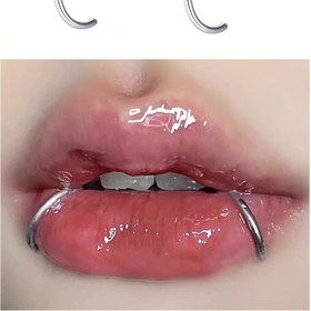 Resim Kadınlar İçin Hediye, Arkadaşlar İçin Hediye, En İyi Arkadaşlar İçin Hediye Punk Tarzı Gümüş Ses Titremeyen Dudak Yüzüğü, Şık ve Dudak Yüzüğü 