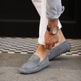 Resim Sail Laker's - Gri Süet Deri Erkek Loafer Ayakkabı 101-6055-11169 