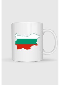 Resim Flag Of Bulgaria Map Collection Tasarımlı Kupa Bardak Beyaz 
