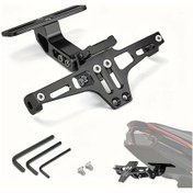 Resim Tongdashop Siyah 1set Cnc Alüminyum Ayarlanabilir Led Plaka Koruyucu Çamurluk Seti 