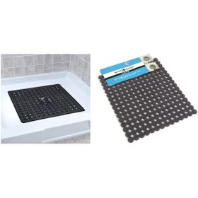 Resim Genel Markalar omx Homi Banyo Duşakabin İçi Kaydırmaz Gri Damlalı 27x31x0,8cm gextrx 976748 