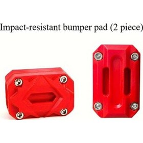 Resim Chuangyinshop Motorcycle Modifikasyon Nylon Koruyucu Kırmızı Çarpışma Önleyici Blok İki Parça Anti Düşme Ve Çizilme Koruma Çubuğu 