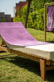 Resim Menderes Home Cotton Collection Bukle Plaj Havlusu Çark Mor 