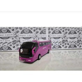 Resim Metal Yolcu Otobüsü Oyuncak Sesli Işıklı 19 Cm Kapı Açılır Çekbır 