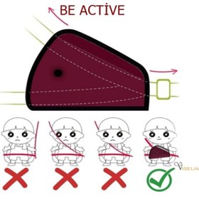 Resim BE ACTİVE Çocuk Emniyet Kemeri Düzenleyici Tutucu Çocuk Emniyet Kemeri Tutucu Ayarlayıcı Yavruağzı Renk 