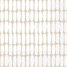 Resim Alku By Beyaz Desenli Yemek Peçetesi 