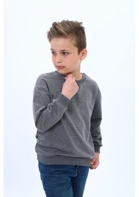 Resim Toontoy Erkek Çocuk Baskılı Sweatshirt Antrasit Melanj 