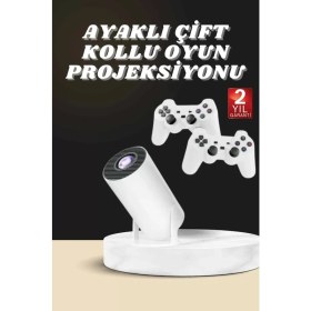 Resim Luord-Store Projeksiyon Video Oyun Konsolu Projektör Taşınabilir Ayaklı Çift Kollu 4K Çözünürlüklü 