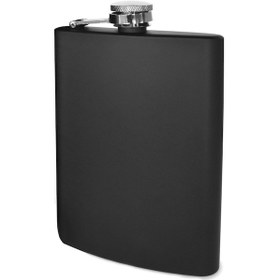 Resim Çelik Mat Siyah 8 Oz 240 ML Içki Matarası Py77Sy 