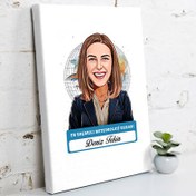 Resim Karikatürlü En Başarılı Kadın Meteoroloji Uzmanı Kanvas Tablo 