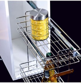 Resim Teleskopik Raylı Şişelik-Deterjanlık Metal Kiler Sistemi DD-2007 