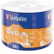 Resim VERBATIM DVD-R 16X 120DK.4,7GB 50LI SPINDLE 43791 Verbatim