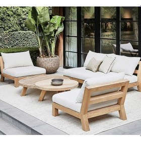 Resim Anka Ahşapçı Ahşap Kolsuz Koltuk Takımı 