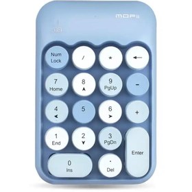 Resim Mi7a Renkli Daktilo Tarzı Vintage Kablosuz Wıreless Numeric Keypad 18 Tuşlu Sayısal Klavye Numpad 