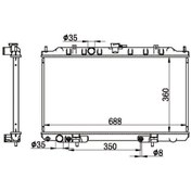 Resim Mga-80642 - Su Radyatoru Brazıng Nıssan Prımera 02-08 / Almera 