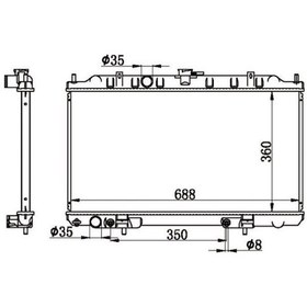 Resim Mga-80642 - Su Radyatoru Brazıng Nıssan Prımera 02-08 / Almera 