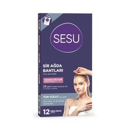 Resim Sesu Hassas Vücut Ağda Bandı 12 Adet 