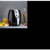 Resim woodhub Sağlıklı pişirme için akıllı hava fritözü, şık siyah tasarım 