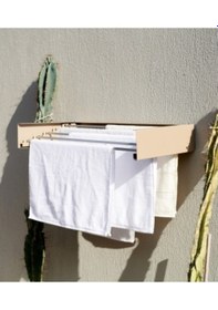 Resim Belize 70cm Çamaşır Kurutmalık Duvara Monte Iç Ve Dış Mekan Paslanmaz 5 Gözlü Cappuccino 