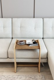 Resim Jest Dekor Konsept Hilal C Sehpa – Koltuk Kenarı Servis Sehpası | Laptop, Kahve, Kitap Sehpası 