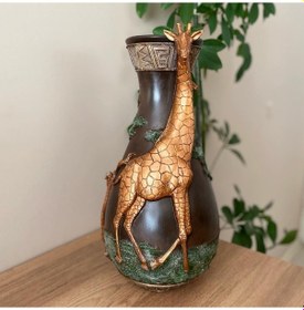 Resim Safari Zürafa Dekoratif Vazo 