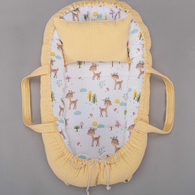 Resim Babynest ve Yastık - Çift Taraflı - Sarı Petek - Ceylan 