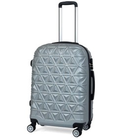 Resim Reymond Luggage Piramit Desen ABS Seyahat Valizi, Canyon Serisi, Gri - Orta Boy Gri 