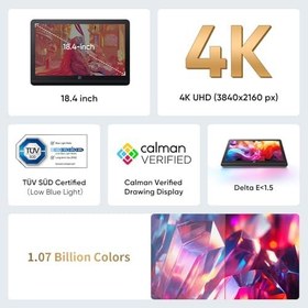 Resim XPPen 4K UHD Artist Pro 19 Gen2 Ekranlı Çizim Tableti, 1.07 Milyar Renkli% 156 sRGB Grafik Tablet, Çift 16384 Kalem Basınçlı Kalem ile Parlama Önleyici Çizim Monitörü, Mini Keydial, 18.4 inç 