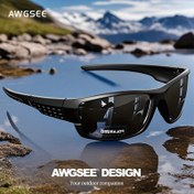 Resim AWGSEE Erkekler için Polarize Moda Gözlükleri HD Gerçek Yansıtıcı Lenslerle & Geniş Çerçeve (>139mm) - Sürüş, Aktiviteler İçin Dayanıklı Mat Bitişli Yüksek Kaliteli Lensler 